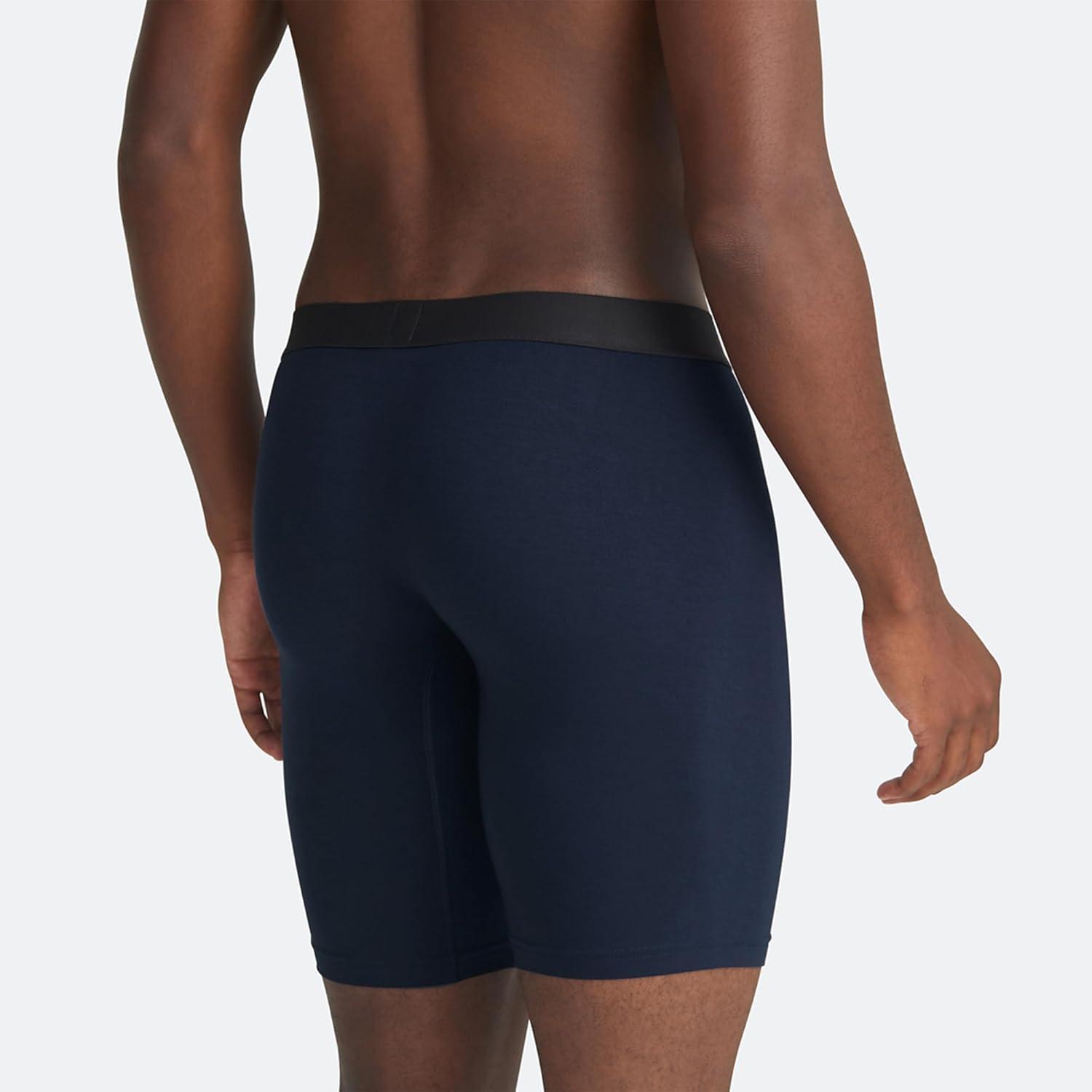 imageMeUndies Mens Long Boxer Briefs with Fly 9 Inseam with Breathable and Comfortable Tencel UltraModal Fabric 3 PackClassic