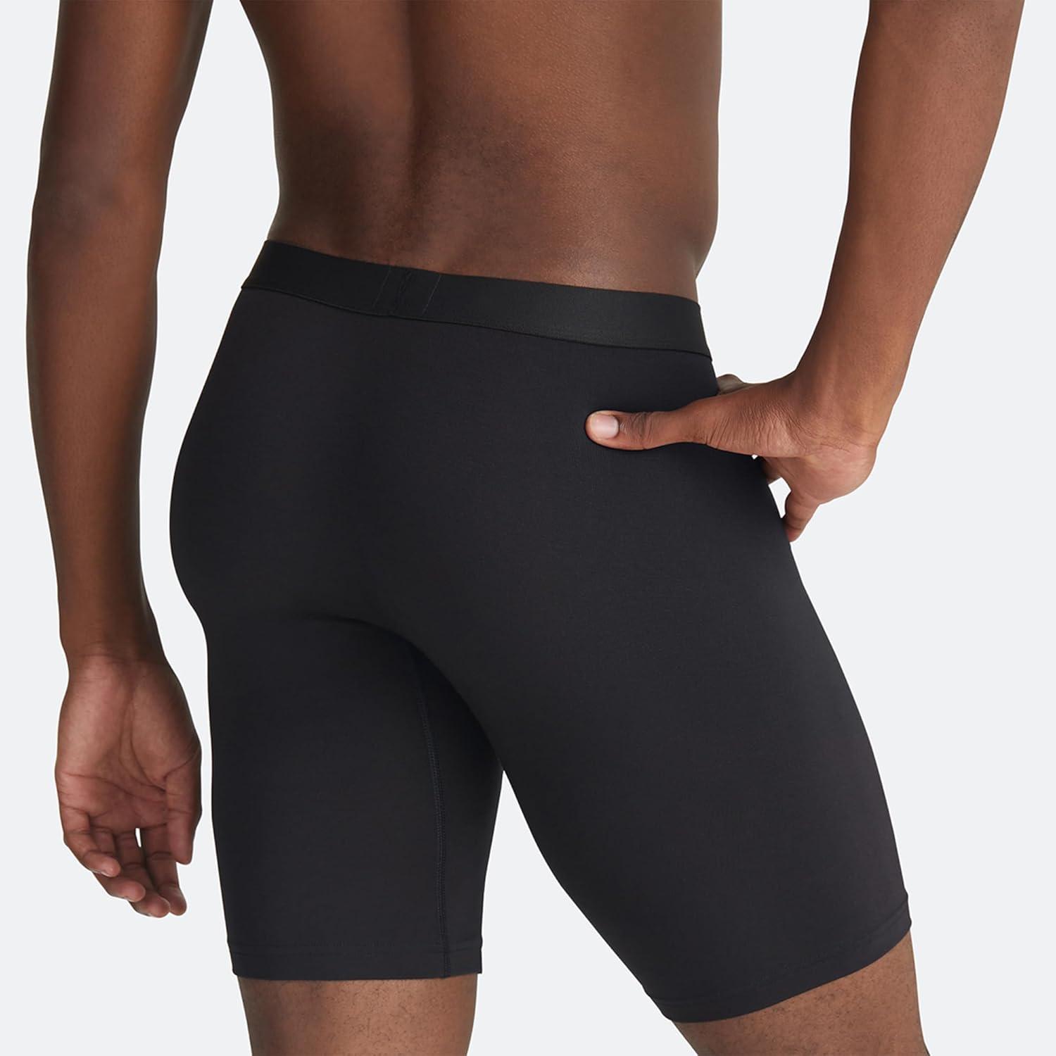 imageMeUndies Mens Long Boxer Briefs with Fly 9 Inseam with Breathable and Comfortable Tencel UltraModal Fabric 3 PackClassic