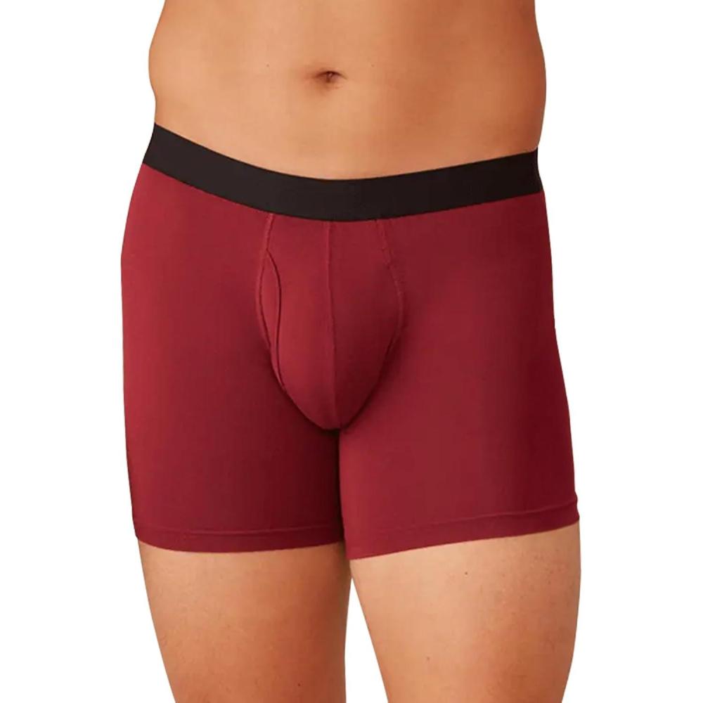 imageMeUndies  Mens Boxer Briefs with Fly  6 Inseam with Breathable and Comfortable Tencel Micro Modal FabricCabernet