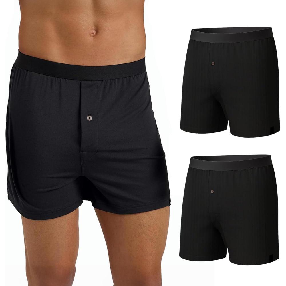 imageMeUndies  Mens Boxers  Breathable and Comfortable Tencel UltraModal Fabric  3 PackBlack