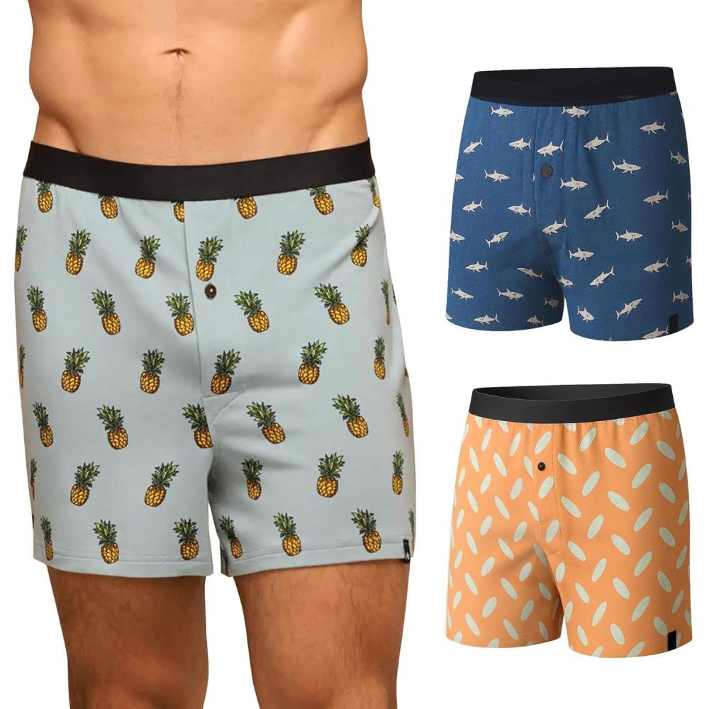 imageMeUndies  Mens Boxers  Breathable and Comfortable Tencel UltraModal Fabric  3 PackPrint Pack 2