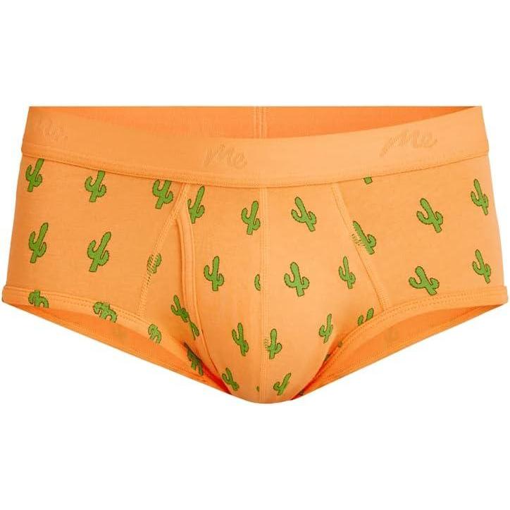 imageMeUndies  Mens Stretch Cotton Brief with Fly  Amazon Exclusive FabricSaguaro Blossom