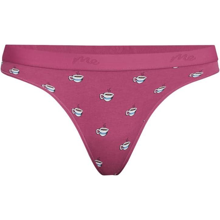 imageMeUndies  Womens Stretch Cotton Mid Rise Thong  Comfortable Panties Amazon Exclusive FabricCozy Cups