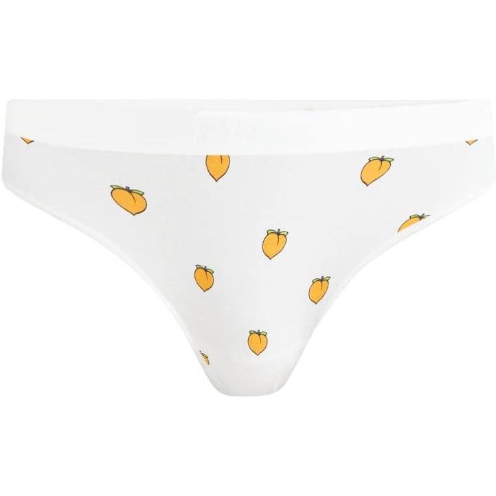 imageMeUndies  Womens Stretch Cotton Mid Rise Thong  Comfortable Panties Amazon Exclusive FabricPeaches
