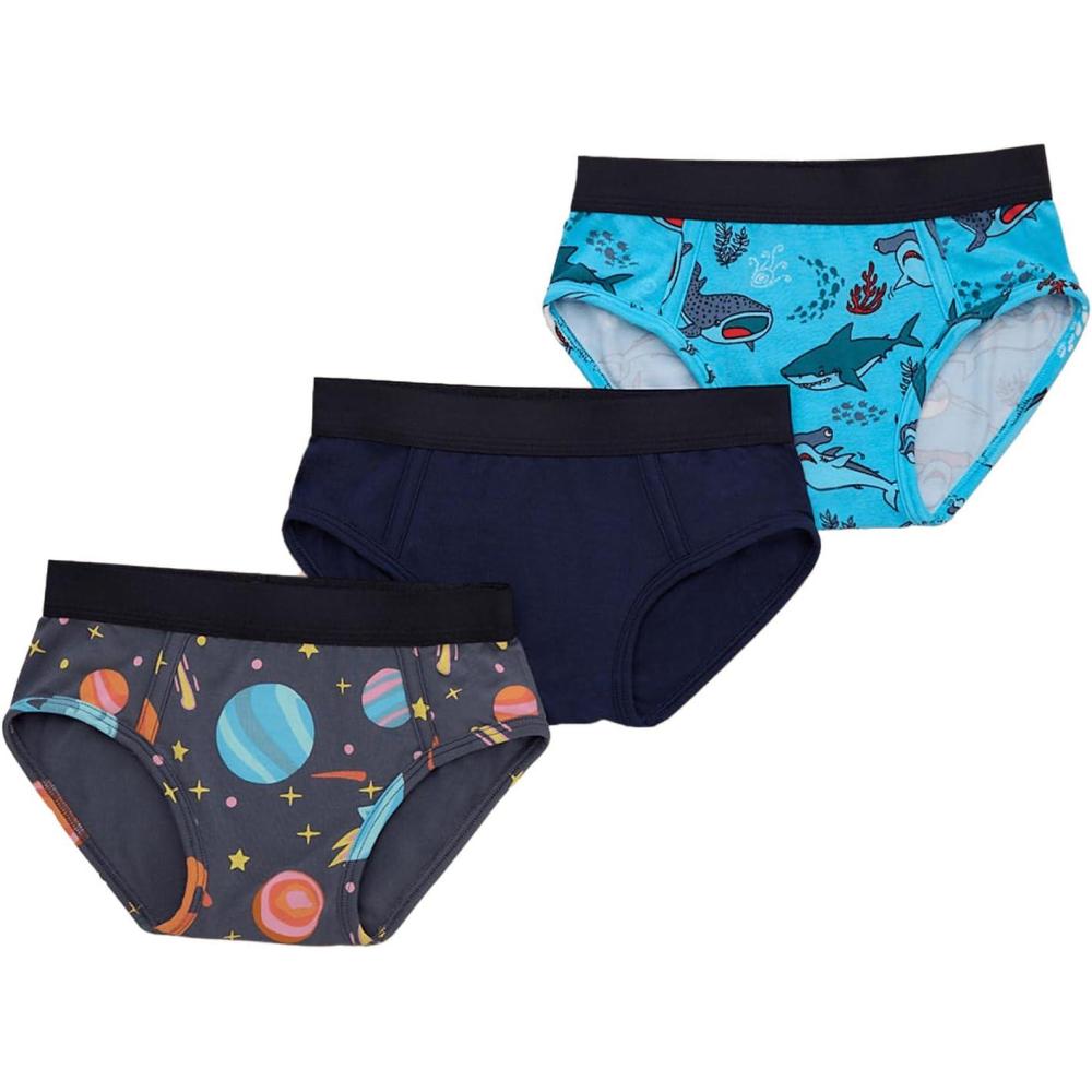 imageMeUndies Boys Brief 3Pack  Soft Modal Fabric with No Pinch Waistband  Fun Prints ScratchFree Design and DurableJawsome Pack