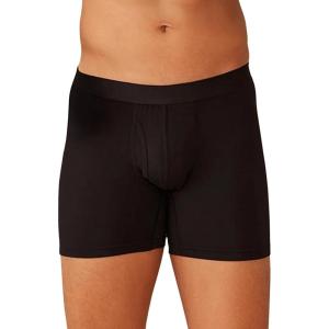MeUndies – Men’s Boxer Briefs with Fly – 6” Inseam with Breathable and Comfortable Tencel Micro Modal Fabric(Black)