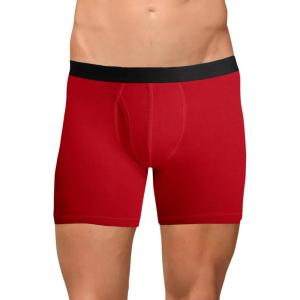 MeUndies – Men’s Boxer Briefs with Fly – 6” Inseam with Breathable and Comfortable Tencel Micro Modal Fabric(Cranberry)