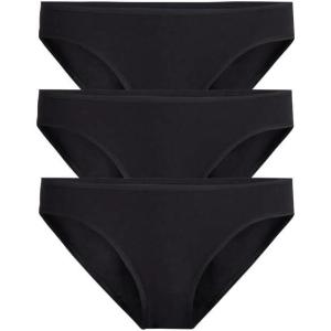 MeUndies – Women’s Stretch Cotton Bikini – Comfortable Panties – 3 Pack – Amazon Exclusive Fabric(Cotton Black 3 Pack)