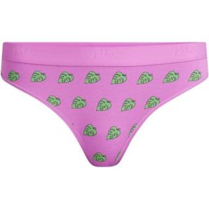 MeUndies – Women’s Stretch Cotton Mid Rise Thong – Comfortable Panties –Amazon Exclusive Fabric(Monstera Leaf)