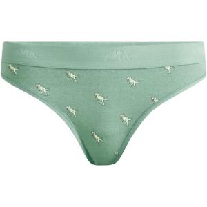 MeUndies – Women’s Stretch Cotton Mid Rise Thong – Comfortable Panties –Amazon Exclusive Fabric(T-rex)