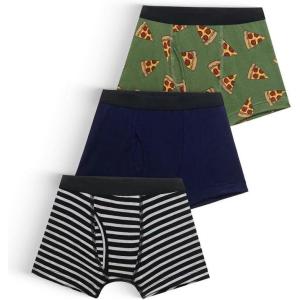 MeUndies Boys Boxer Brief – Soft Modal Fabric with No Pinch Waistband | Fun Prints, Scratch-Free Design, and Durable(Pizza Party Pack)