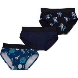 MeUndies Boys Brief 3-Pack – Soft Modal Fabric with No Pinch Waistband | Fun Prints, Scratch-Free Design, and Durable(Finn to the Moon Pack)