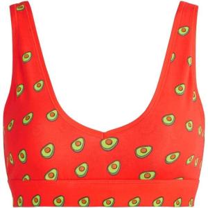 MeUndies –Stretch Organic Cotton V-Neck Bra – Comfortable Bralette for Women – No Underwire – Amazon Exclusive Fabric(Avocados)