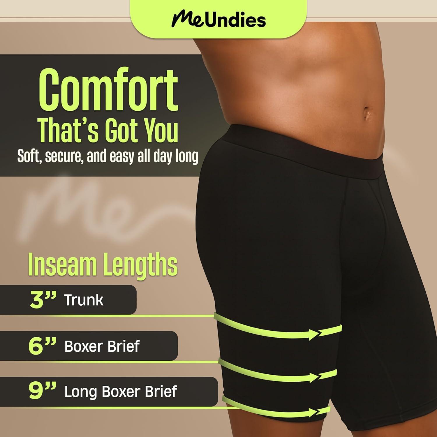 imageMeUndies Mens Boxer Briefs with Fly 6 Inseam with Breathable and Comfortable Tencel UltraModal Fabric 3 PackBlack