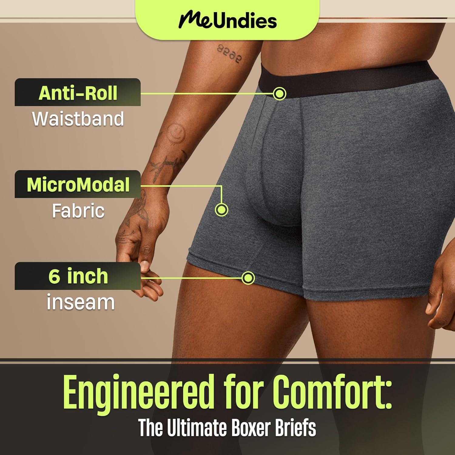 imageMeUndies Mens Boxer Briefs with Fly 6 Inseam with Breathable and Comfortable Tencel UltraModal Fabric 3 PackPrint Pack 6