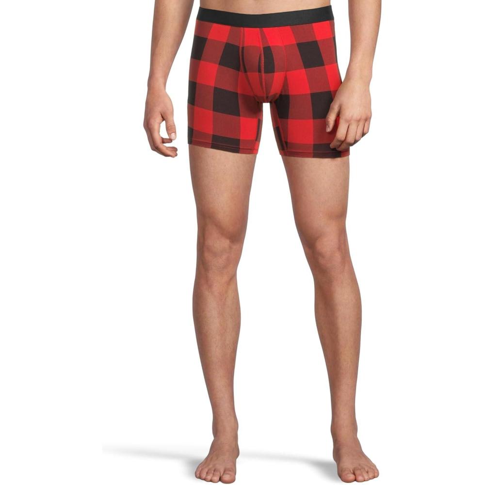 imageMeUndies  Mens Boxer Briefs  6 Inseam with Breathable and Comfortable Tencel Micro Modal FabricBuffalo Plaid