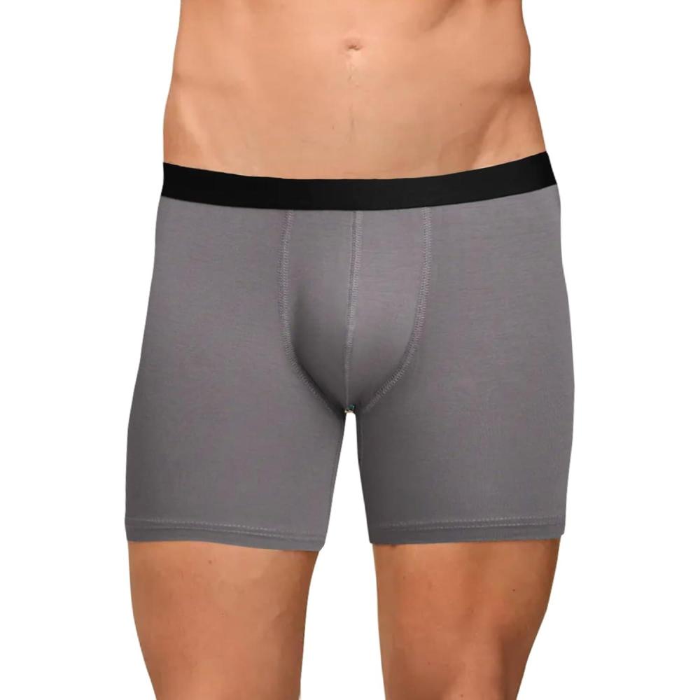 imageMeUndies  Mens Boxer Briefs  6 Inseam with Breathable and Comfortable Tencel Micro Modal FabricGrey