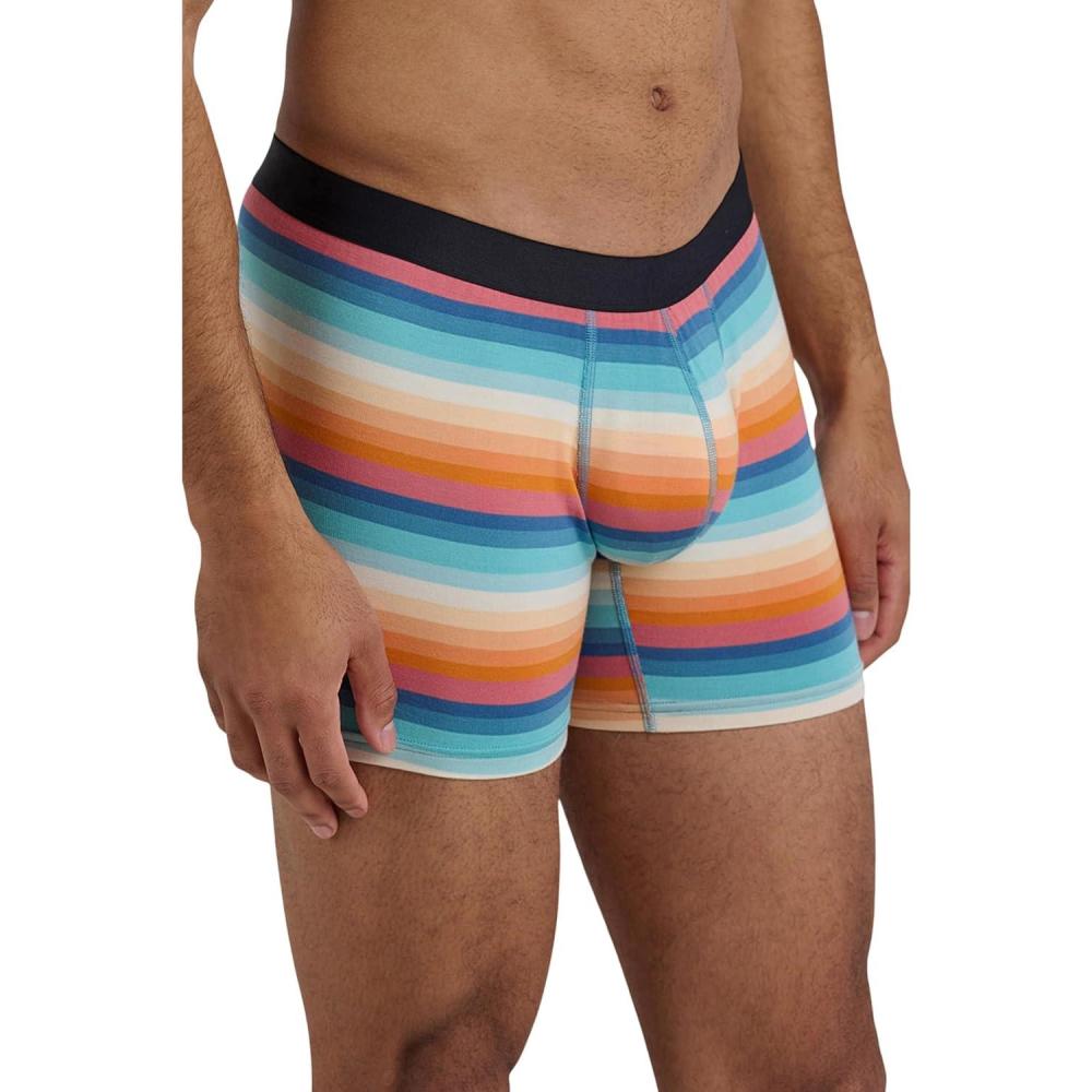 imageMeUndies  Mens Boxer Briefs  6 Inseam with Breathable and Comfortable Tencel Micro Modal FabricPool Stripes