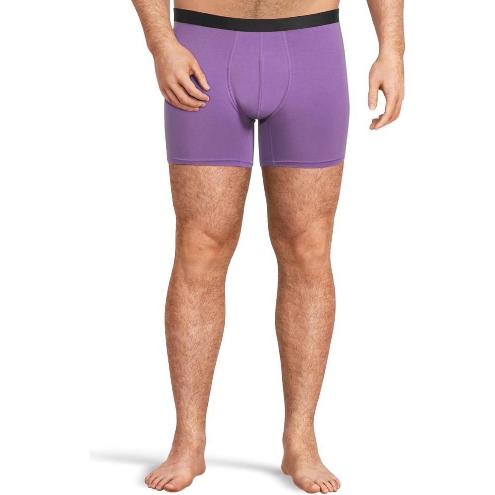 imageMeUndies  Mens Boxer Briefs  6 Inseam with Breathable and Comfortable Tencel Micro Modal FabricPurple