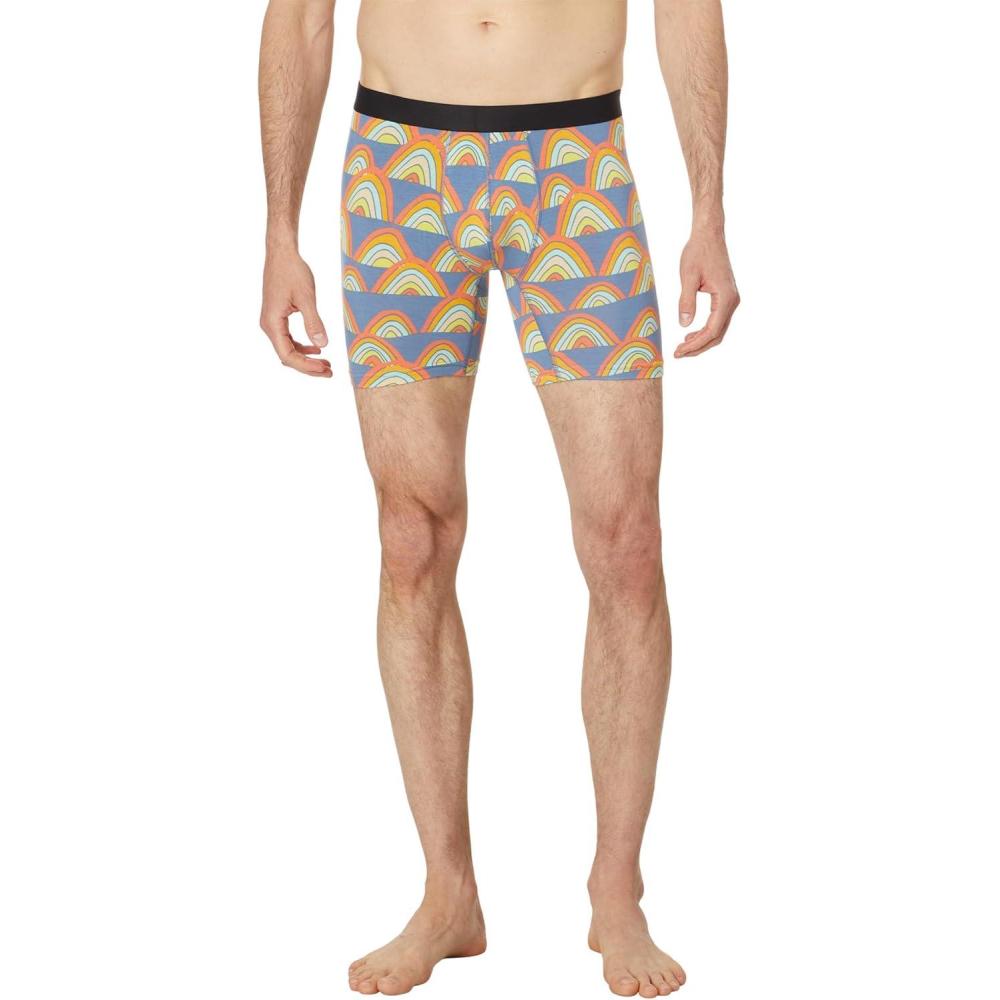 imageMeUndies  Mens Boxer Briefs  6 Inseam with Breathable and Comfortable Tencel Micro Modal FabricRetro Rainbows