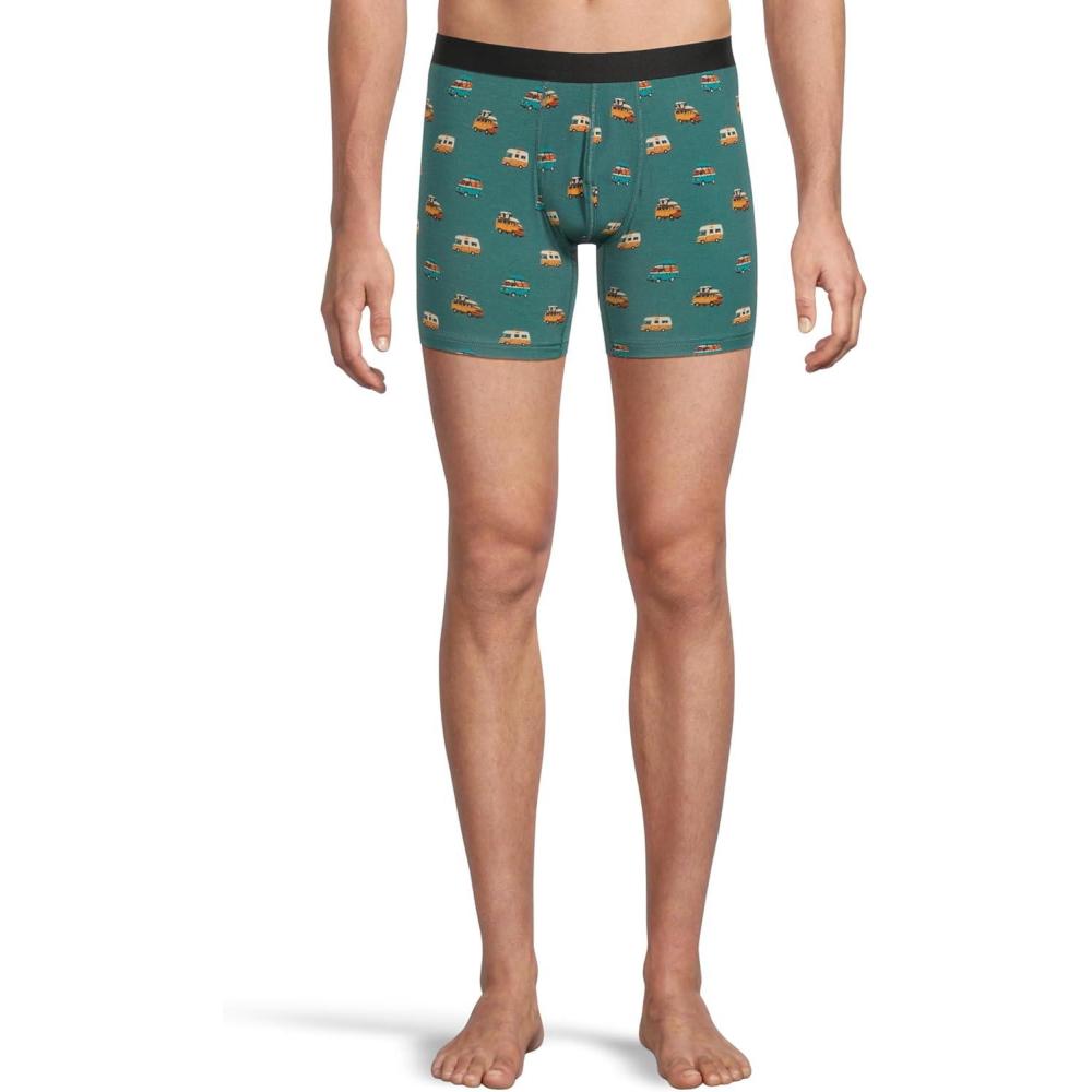 imageMeUndies  Mens Boxer Briefs  6 Inseam with Breathable and Comfortable Tencel Micro Modal FabricRoad Trip