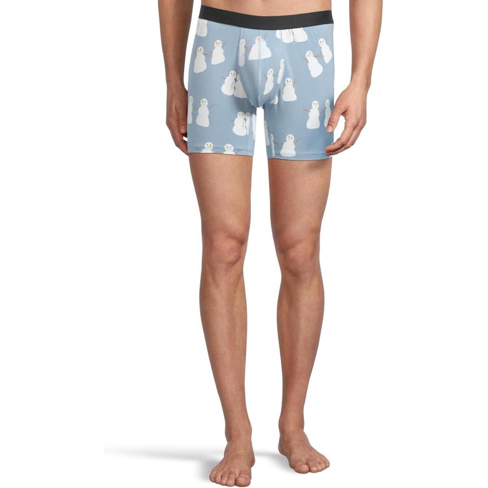 imageMeUndies  Mens Boxer Briefs  6 Inseam with Breathable and Comfortable Tencel Micro Modal FabricSnowmates