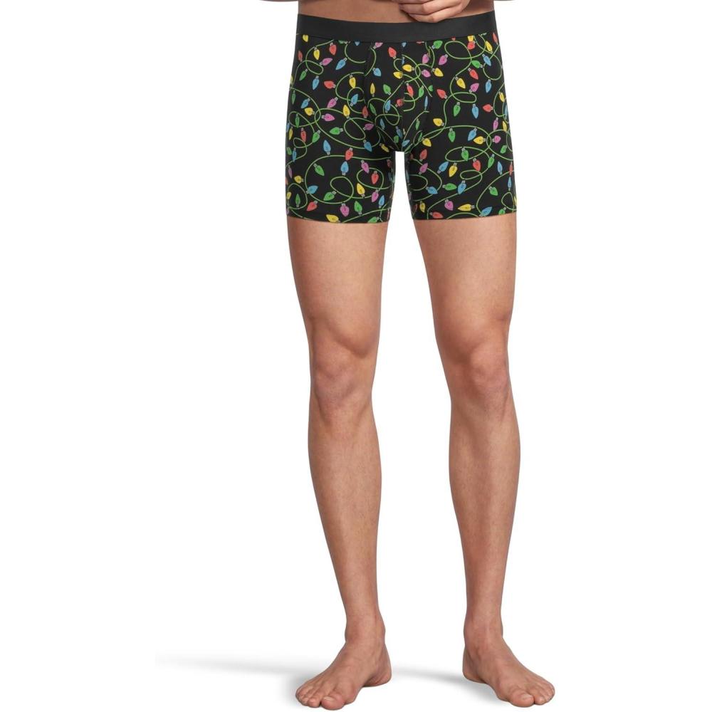 imageMeUndies  Mens Boxer Briefs  6 Inseam with Breathable and Comfortable Tencel Micro Modal FabricString Lights