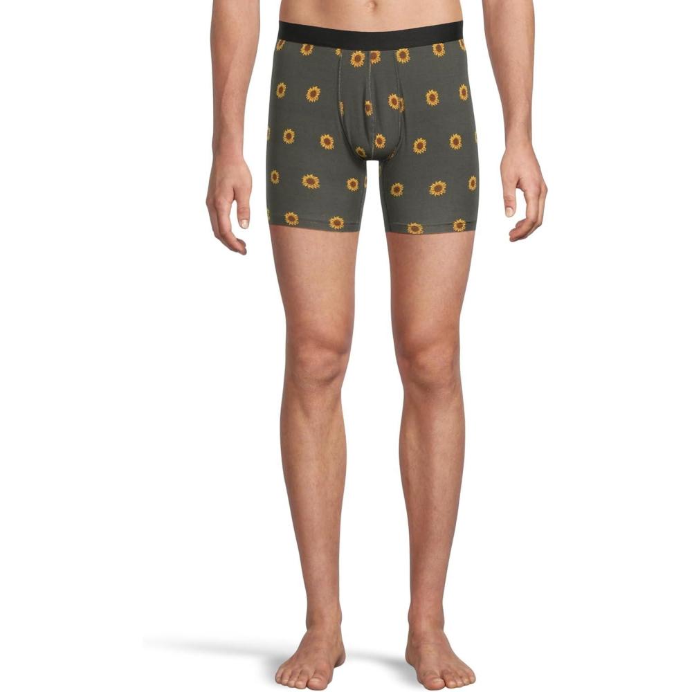 imageMeUndies  Mens Boxer Briefs  6 Inseam with Breathable and Comfortable Tencel Micro Modal FabricSunflower