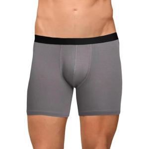 MeUndies – Men’s Boxer Briefs – 6” Inseam with Breathable and Comfortable Tencel Micro Modal Fabric(Grey)