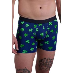 MeUndies – Men’s Boxer Briefs – 6” Inseam with Breathable and Comfortable Tencel Micro Modal Fabric(Shamrock on)