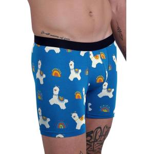MeUndies – Men’s Boxer Briefs – 6” Inseam with Breathable and Comfortable Tencel Micro Modal Fabric(Whole Llama Love)