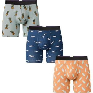 MeUndies – Men’s Boxer Briefs – 6” Inseam with Breathable and Comfortable Tencel UltraModal Fabric – 3 Pack(Print Pack 2)