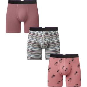 MeUndies – Men’s Boxer Briefs – 6” Inseam with Breathable and Comfortable Tencel UltraModal Fabric – 3 Pack(Print Pack 6)