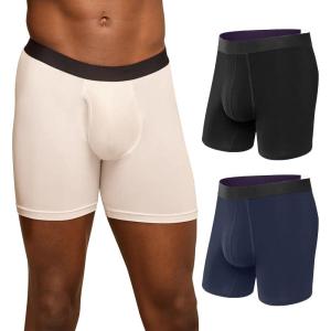 MeUndies – Men’s Boxer Briefs with Fly – 6” Inseam with Breathable and Comfortable Tencel UltraModal Fabric – 3 Pack(Classic)