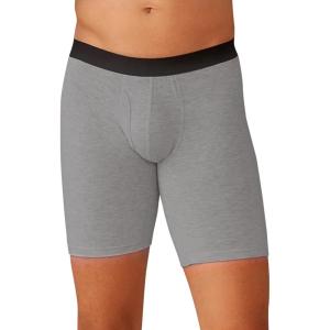 MeUndies – Men’s Long Boxer Briefs with Fly – 9” Inseam with Breathable and Comfortable Tencel Micro Modal Fabric(Grey)