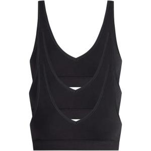 MeUndies –Stretch Cotton V-Neck Bra for Women No Underwire – Amazon Exclusive Fabric – 3 Pack(Cotton Black 3 Pack)