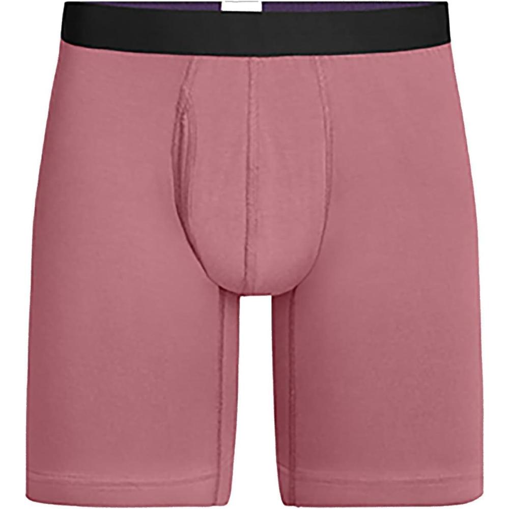 imageMeUndies  Mens Long Boxer Briefs with Fly  9 Inseam with Breathable and Comfortable Tencel Micro Modal FabricWild Ginger