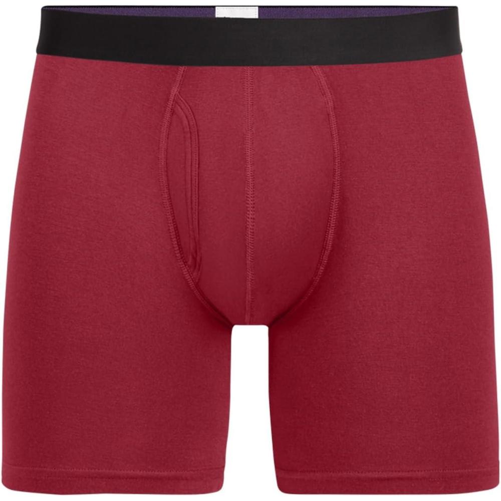 imageMeUndies  Mens Ball Caddy Boxer Brief with Built in Pouch Support UltraModal Moisture Wicking Ultra SoftCabernet