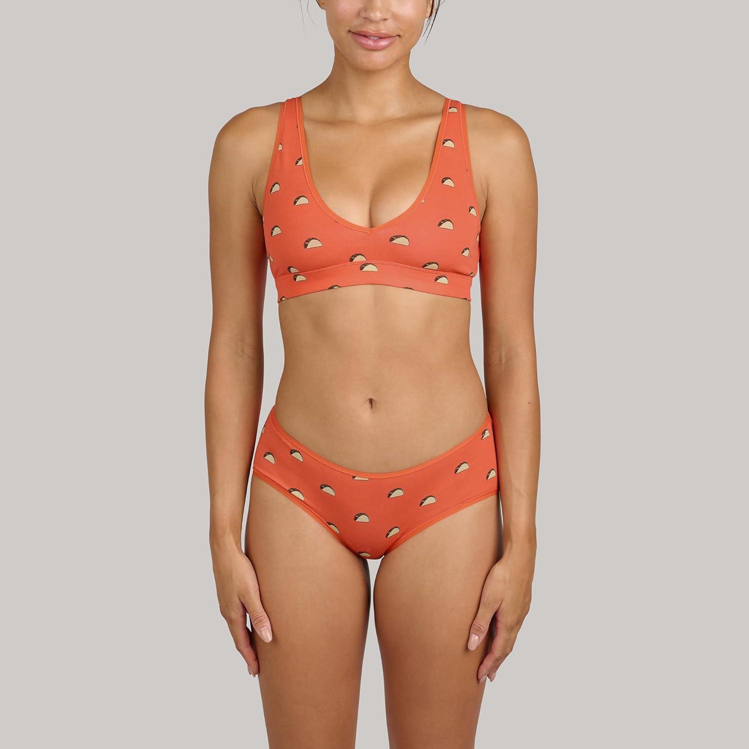 imageMeUndies Stretch Cotton VNeck Bra for Women No Underwire 5 Pack Amazon Exclusive Fabric