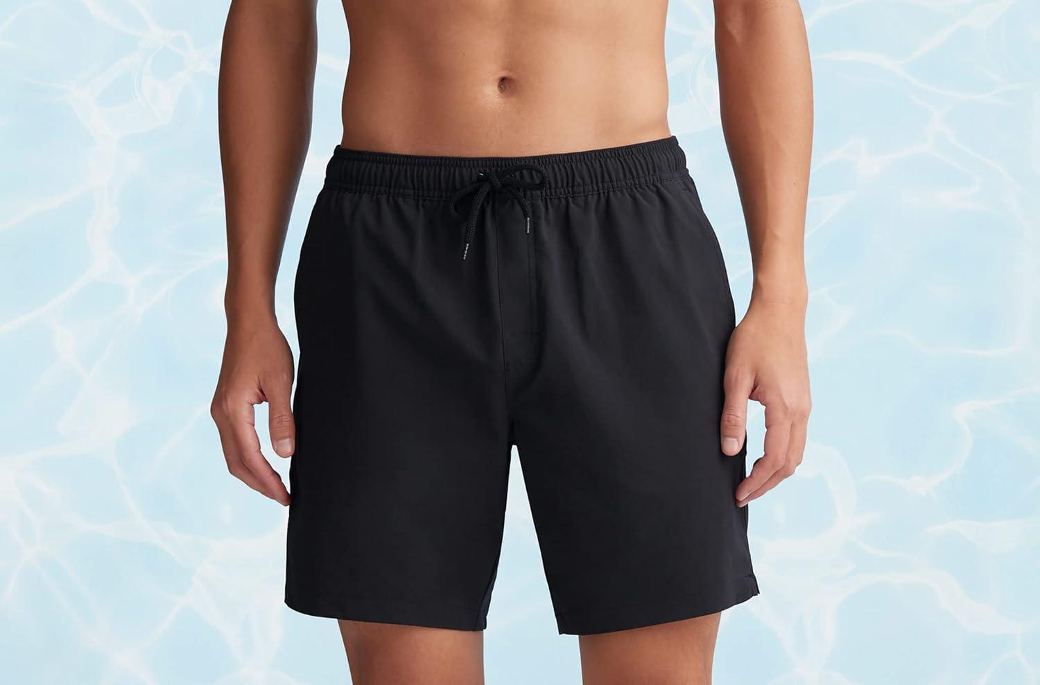 imageMeUndies Swim Trunks for Men Mens Bathing Suit with 8 Inseam Elastic Waist