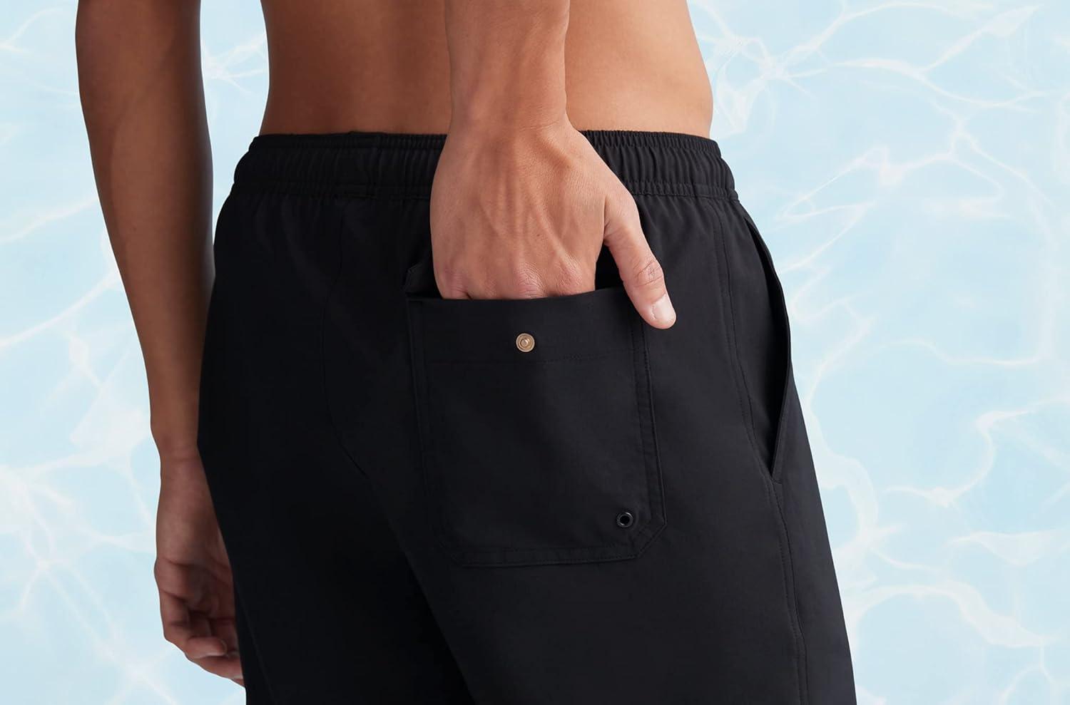 imageMeUndies Swim Trunks for Men Mens Bathing Suit with 8 Inseam Elastic Waist