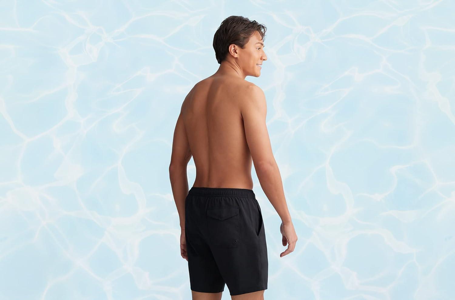 imageMeUndies Swim Trunks for Men Mens Bathing Suit with 8 Inseam Elastic Waist
