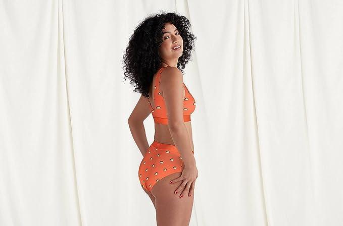 imageMeUndies Womens Stretch Cotton High Waisted Briefs Soft Underwear for Women Amazon Exclusive Fabric 5 Pack